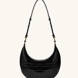 JW PEI Carly Saddle Bag- Black Croc